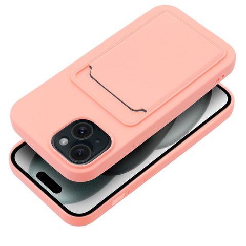 Obal / kryt na Apple iPhone 15 růžový - CARD Case