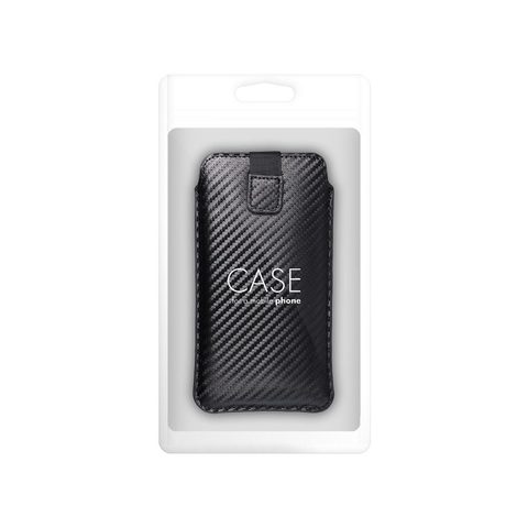 Pouzdro / obal na Apple iPhone 13 mini / 6 / 7 / 8 / 12 mini - zasouvací Forcell POCKET Carbon Case