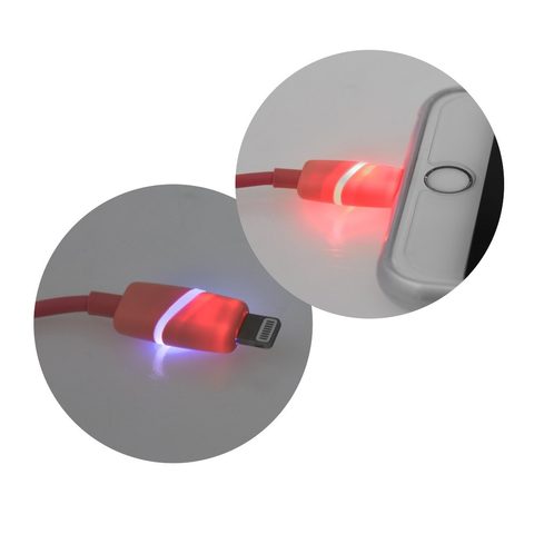 Kábel Micro USB BOX gyűrű rózsaszín