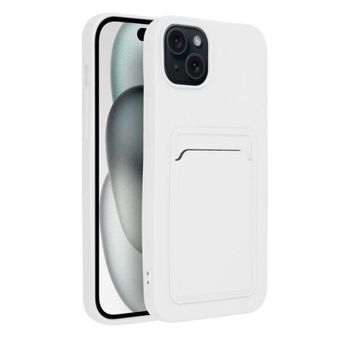 Obal / kryt na Apple iPhone 15 PLUS biele - CARD Case