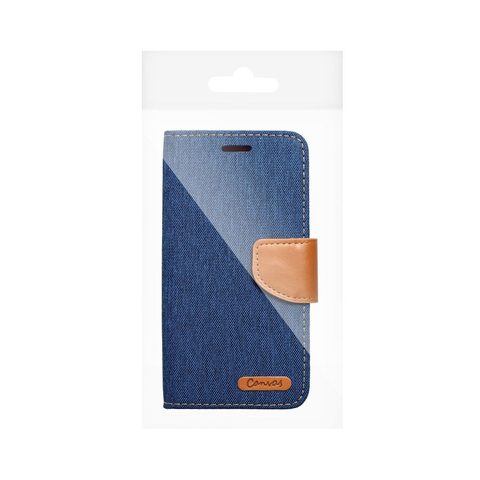 Pouzdro / obal na Apple iPhone 6/6S modré - knížkové Canvas