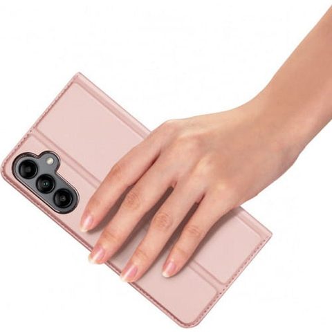 Pouzdro / obal na Samsung Galaxy A35 růžové - knížkové DUX DUCIS Skin Pro