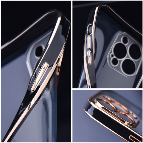 tok / borító iPhone 13 Pro Max fekete, átlátszó - Forcell Lux