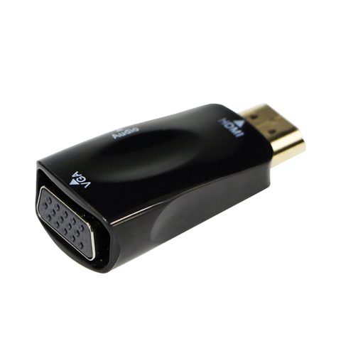 Piros kábel. HDMI VGA + Audio, M/F, fekete