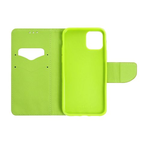 tok / borító Samsung Galaxy A02S kék / lime - Kabura Fancy Book