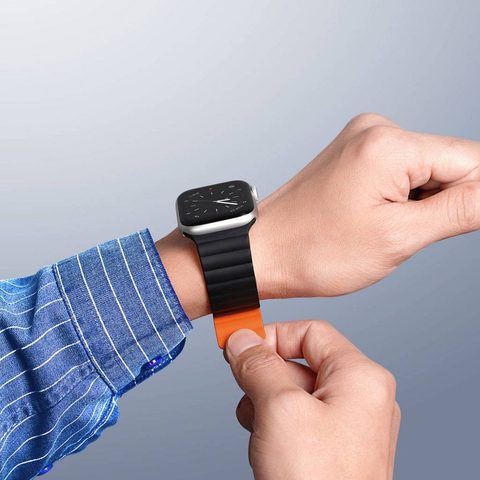 Řemínek magnetický, silikonový Apple Watch 49mm černý - DUX DUCIS