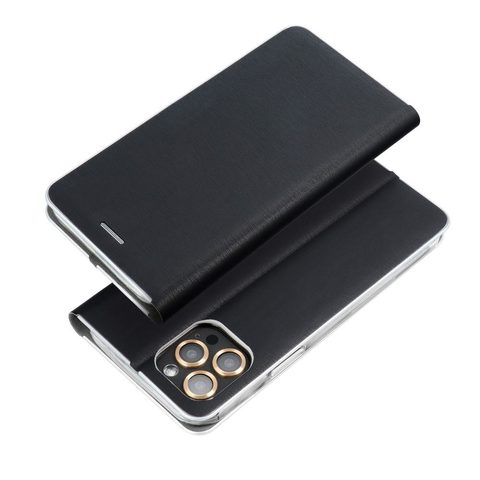 Puzdro / obal pre Samsung Galaxy A22 LTE ( 4G ) čierne - book Luna Book Silver