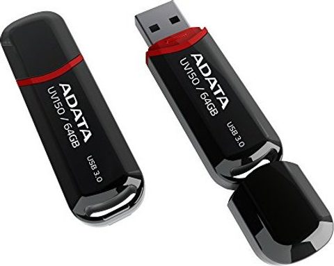 ADATA UV150 USB 3.2 64 GB-os flash meghajtó - Fekete