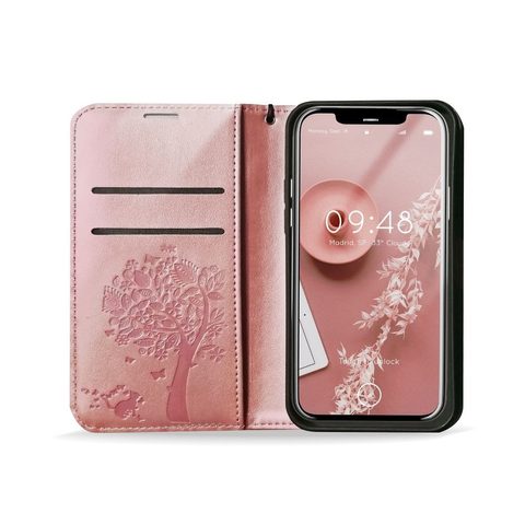 Pouzdro / obal na Samsung Galaxy A32 5G tree rose gold - knížkové Forcell MEZZO Book