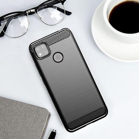 Fedél / borító Xiaomi Redmi 9C fekete - Forcell Carbon