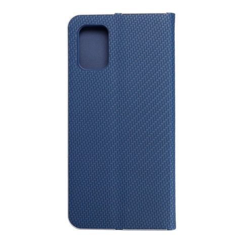 Puzdro / obal pre Samsung Galaxy A71 modrý - kniha Luna Carbon