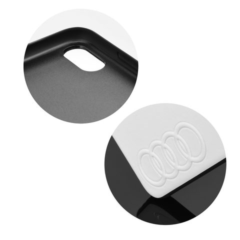 Obal / kryt na Apple iPhone XS Max bílý - Original AUDI Leather