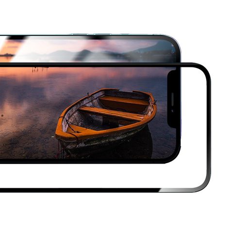 Tvrzené / ochranné sklo Apple iPhone 14 Pro Max černé 5D - Forcell