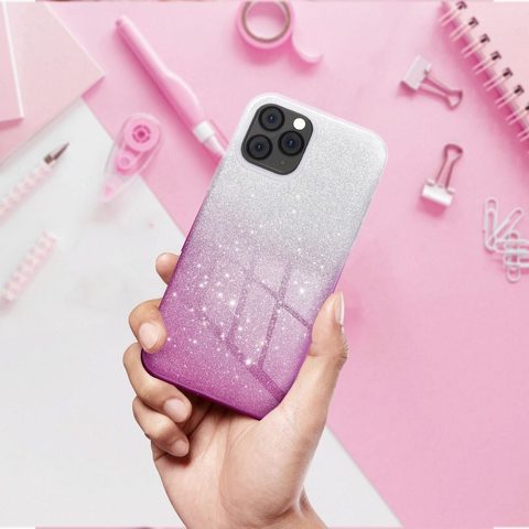 Csomagolás / borító Samsung Galaxy A03s ezüst-rózsaszín - Forcell SHINING