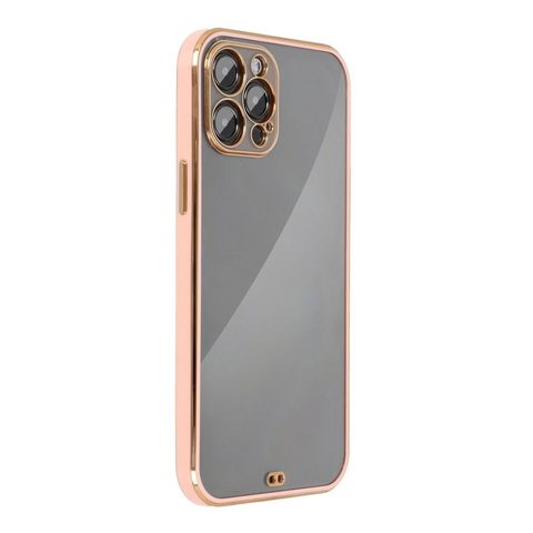 tok / borító Apple iPhone 12 Pro rózsaszín / átlátszó - Forcell Lux