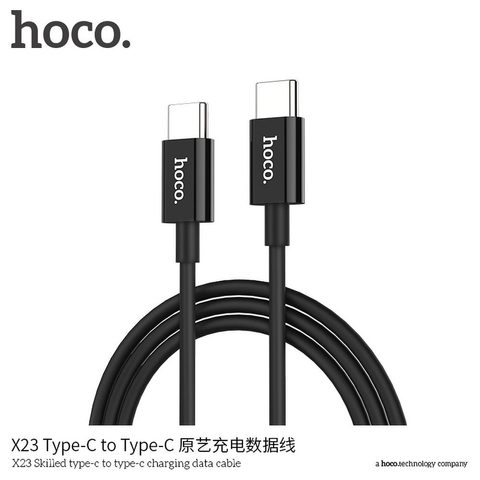 Datový / nabíjecí kabel USB-C / USB-C X23 černý HOCO Skilled Power Delivery