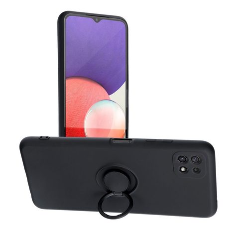 Obal / kryt pre Samsung Galaxy A02S čierny - Forcell SILICONE RING