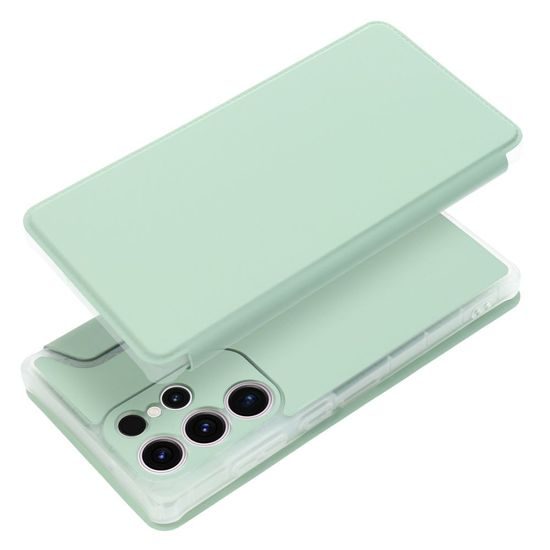 Puzdro / obal na Samsung Galaxy S23 Ultra zelené - kniha PIANO Book