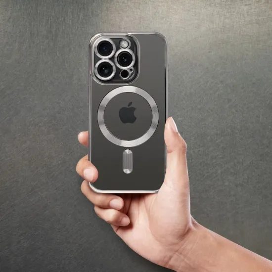 Obal / kryt na Apple iPhone 16 Pro sivé - ELECTRO MAG COVER