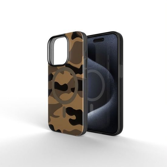 Obal / kryt na Apple iPhone 16 Plus s motivem kamufláže - FORCELL F-PROTECT Levels MagSafe