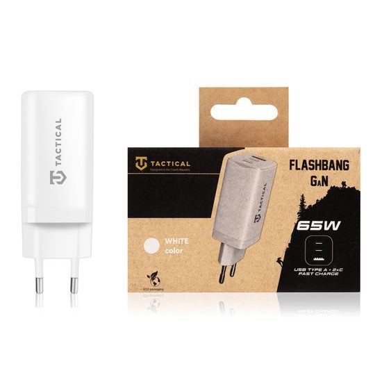 Nabíječka Tactical FlashBang GaN 65W bílá