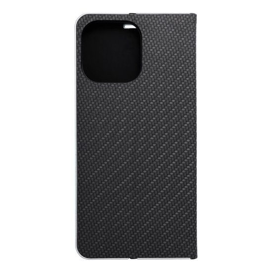 Pouzdro / obal na Apple iPhone 16 Pro Max černé - knížkové LUNA Book Carbon