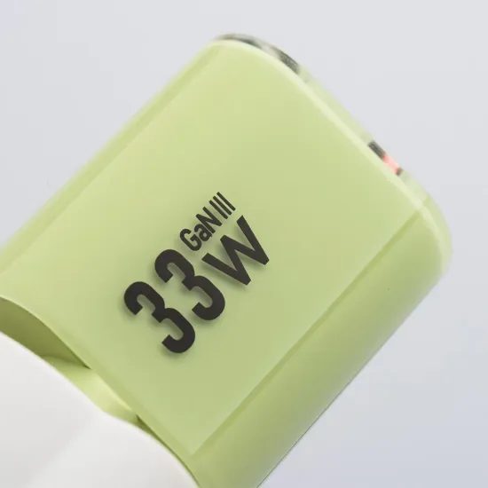 Cestovní nabíječka 33W GaN3 s kabelem, USB C + USB A zelená - FORCELL