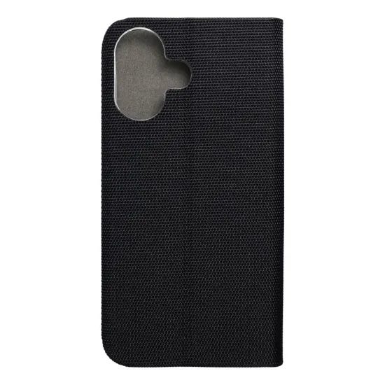 Obal / kryt na Apple iPhone 16 čierne - kniha SENSITIVE