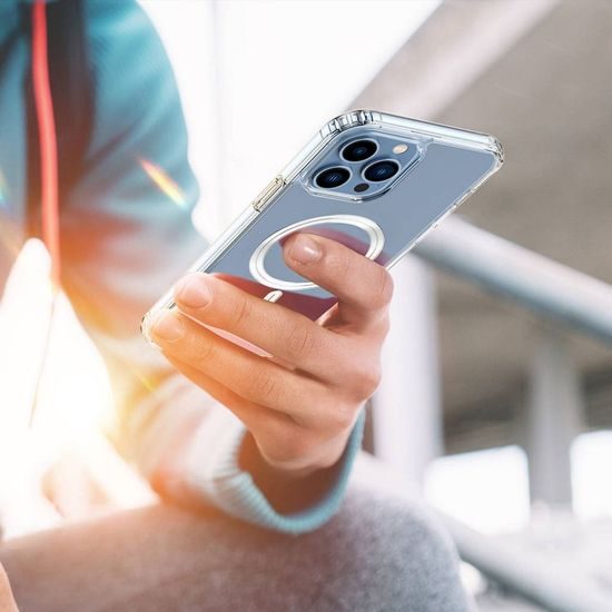 Obal / kryt na Apple iPhone 14 Pro Max s Magsafe transparentné - DUX DUCIS