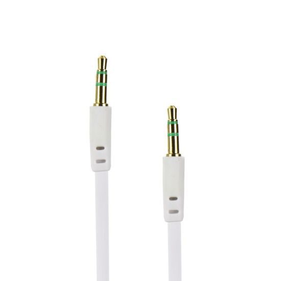 AUX kabel jack 3,5 mm bílý (BOX)