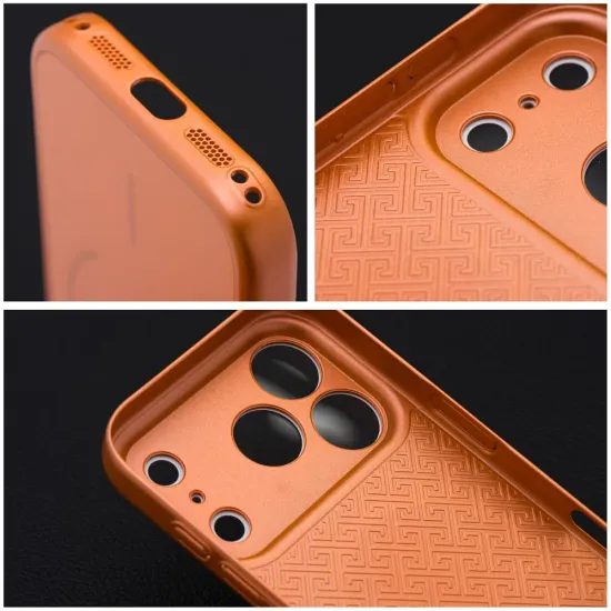 Obal / kryt na Apple iPhone 17 Pro oranžový - Case MAKE 17 MagSafe