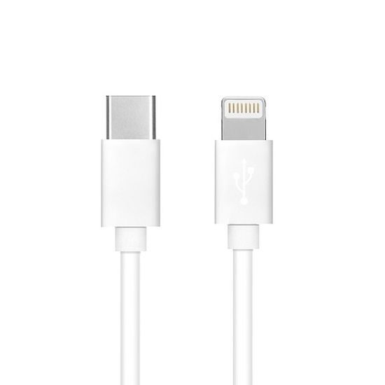 Kabel USB Typ-C - Lightning 8-pin 1M PD20W 3A - bílý