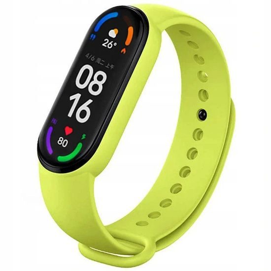 Silikonový řemínek Silicone Strap pro Xiaomi MI Band 5 / 6 / 7 - zelený