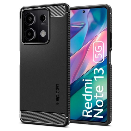 Obal / kryt na Xiaomi Redmi NOTE 13 5G čierny - SPIGEN Rugged Armor Case