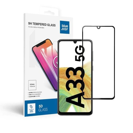 Tvrzené / ochranné sklo Samsung Galaxy A33 5G černé - BlueStar 5D