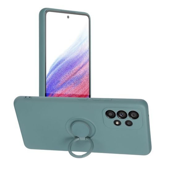 Obal / kryt na Samsung Galaxy A55 5G zelený - Silicone Ring