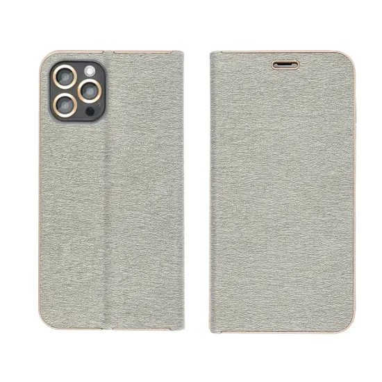 Pouzdro / obal na Samsung Galaxy A27 stříbrné - knížkové Luna Book