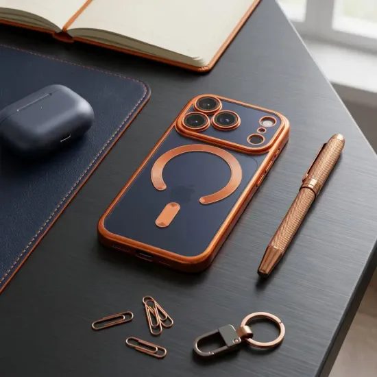 Obal / kryt na Apple iPhone 17 PRO MAX oranžový - Electro Mag Cover