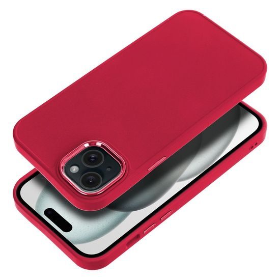 Obal / kryt na Apple iPhone 15 Plus tmavě růžový - FRAME