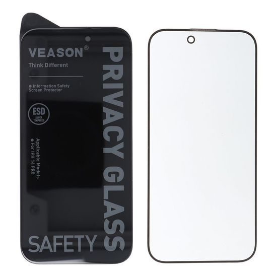 Privátní tvrzené / ochranné sklo Apple iPhone 12 Pro Max černé - 6D Pro Privacy Veason