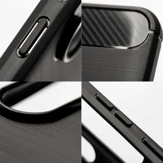 Obal / kryt na Motorola EDGE 50 Fusion černý - CARBON 2.0