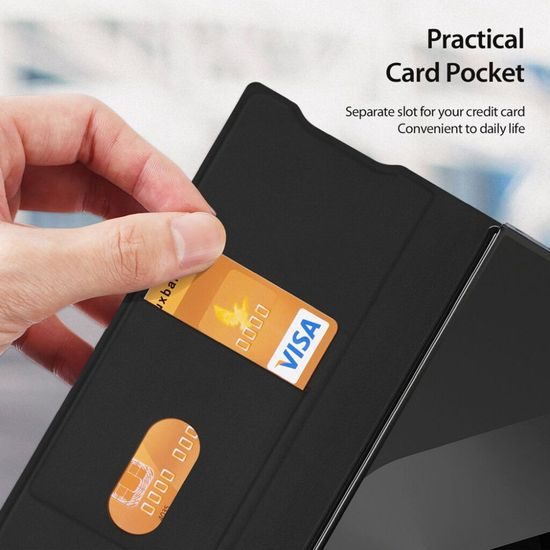 Obal / kryt na Samsung Z Fold6 5G čierny - kniha Dux Ducis