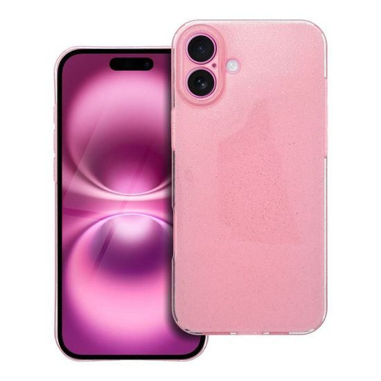 Obal / kryt na Apple iPhone 16 Plus růžový - CLEAR CASE 2MM BLINK