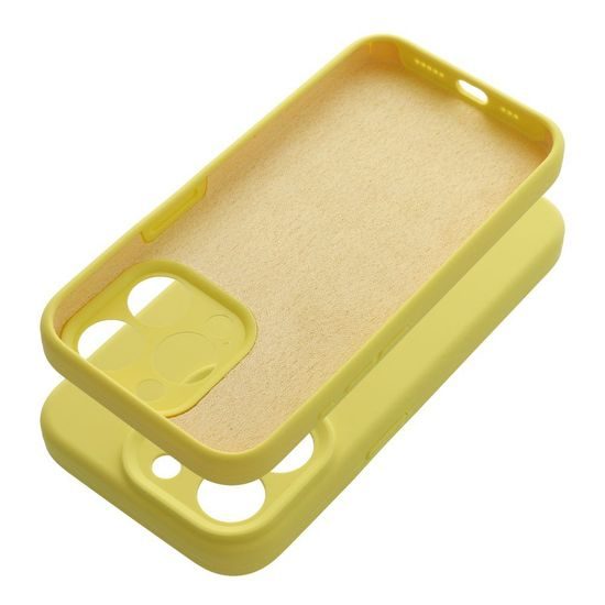 Obal / kryt na Apple iPhone 16 žlutý - SILICONE 2mm