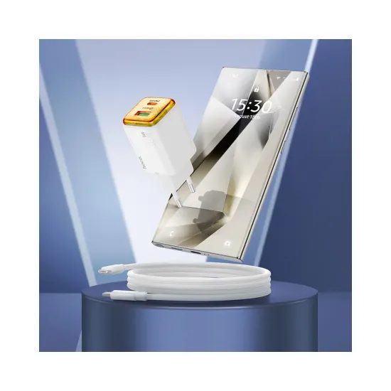 Nabíječka USB-A+USB-C QC3.0 PD 20W s kabelem USB-C/USB-C - HOCO