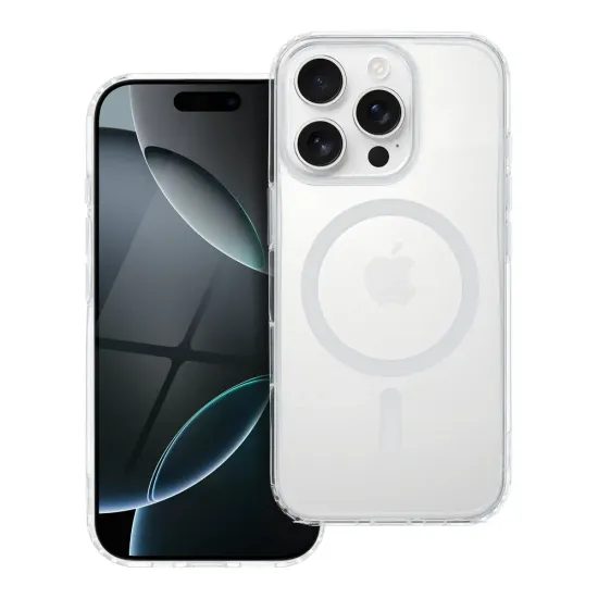 Obal / kryt na Apple iPhone 16 Pro bílý s MagSafe - Ring Mag Cover