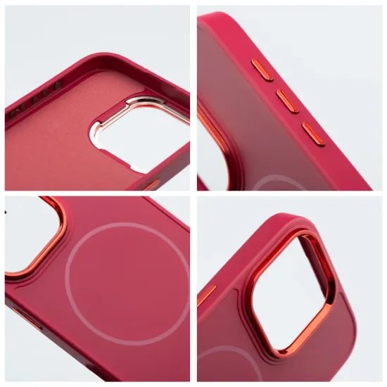 Obal / kryt na Apple iPhone 12 červený - FRAME MagCover