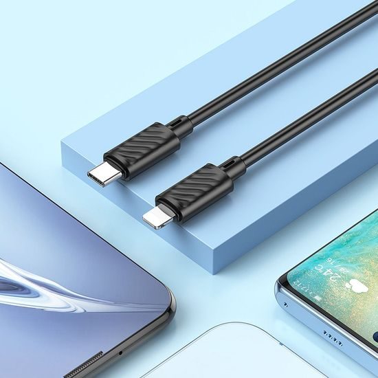 Kabel USB-C / Lightning 8-pin výkon 20W Gratified X88 černý - HOCO