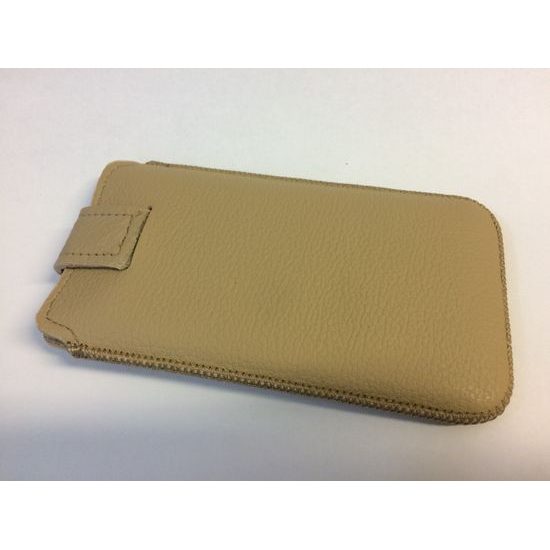 Puzdro / obal pre HTC Desire 610 béžové - zaťahovacie