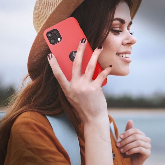 Obal / kryt na Apple iPhone 14 PRO MAX ( 6.7 ) červený - Forcell SILICONE